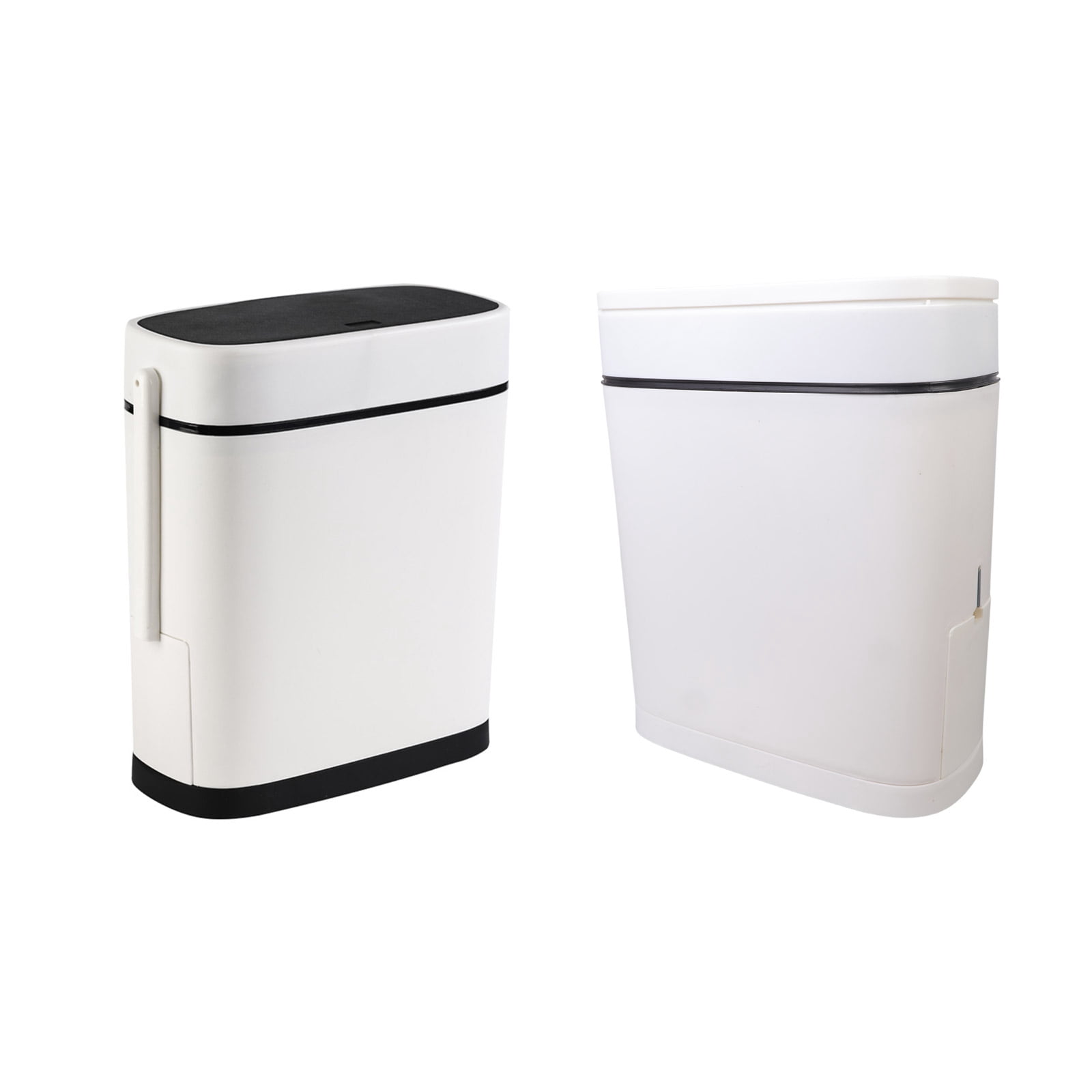 Giaone Sleekly 14L Bathroom Waste Container Trash Can With Attached Toilet Brush