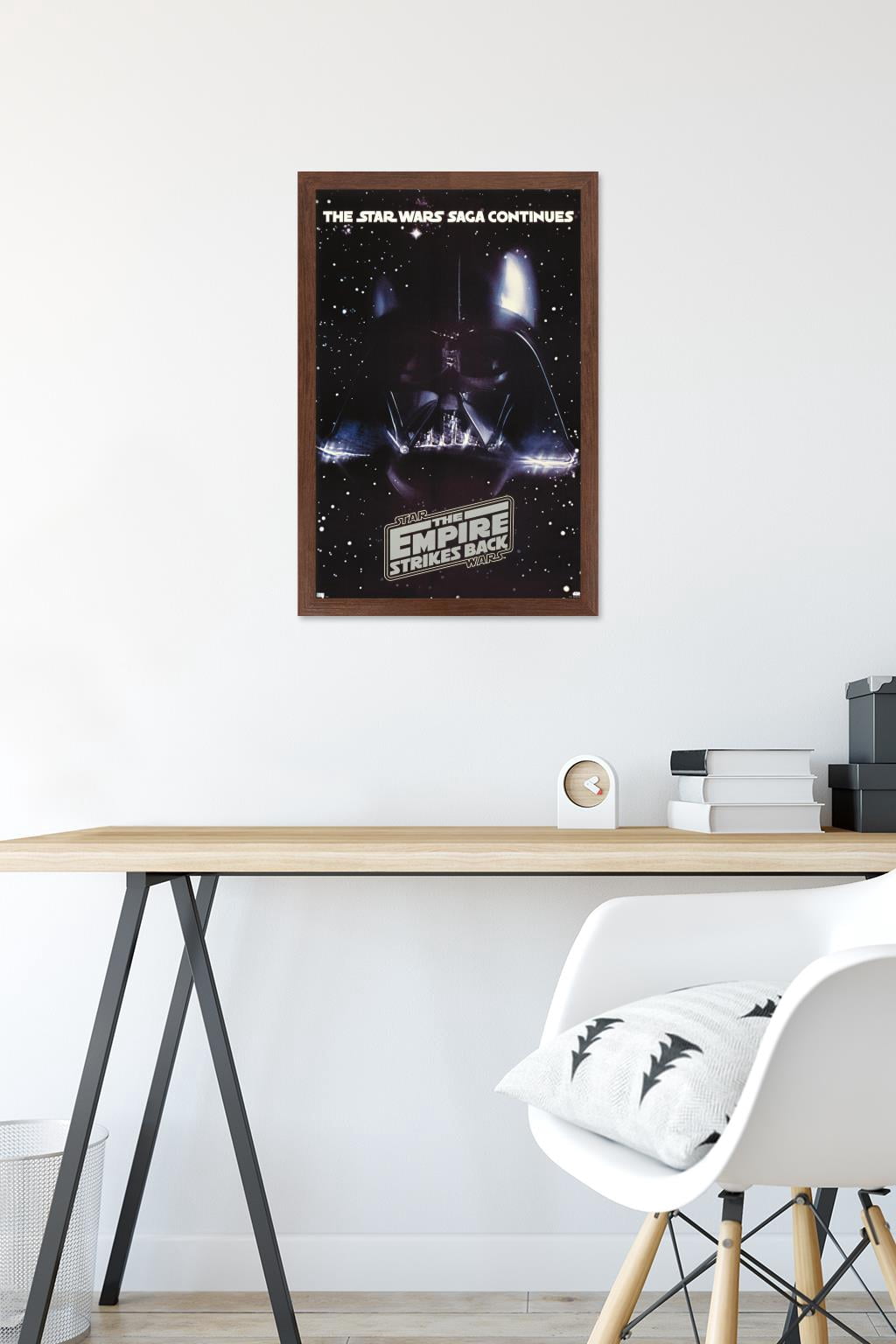 Star Wars: The Empire Strikes Back - Vader One Sheet Wall Poster, 14.725" x 22.375" Framed