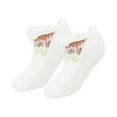 thumbnail image 2 of Womens Fuzzy Slipper Grips Socks Fluffy Winter Warm Fleece Lining Non Slip Thick Thermal Cozy Plush Socks White, 2 of 3