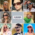thumbnail image 2 of Gafas de sol Kimorn Rectangle K1307 para hombre y mujer, color negro, 2 of 7