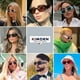 thumbnail image 2 of Gafas de sol Kimorn Rectangle K1307 para hombre y mujer, color negro, 2 of 7