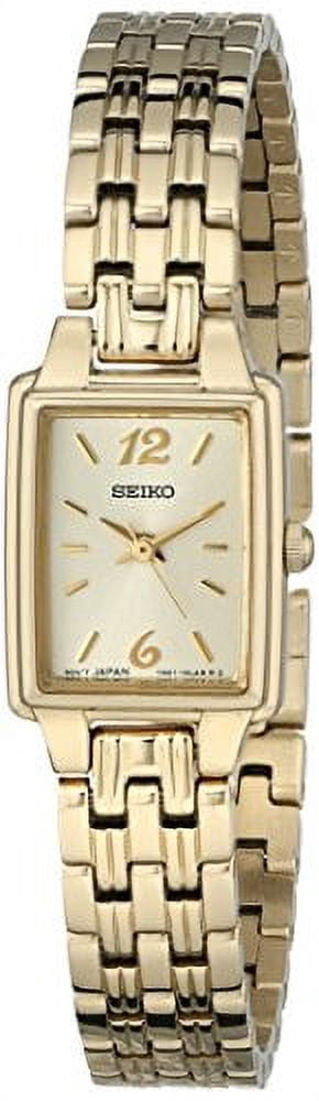 Seiko SXGL62 Women\'s Champagne Dial Gold-Tone Steel Watch New Battery 5/19/26 Seiko SXGL62 Women main image 4