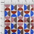 thumbnail image 2 of oneOone Polyester Spandex Blue Fabric Geometric Circle Craft Projects Decor Fabric Printed By The Yard 56 Inch Wide, 2 of 4