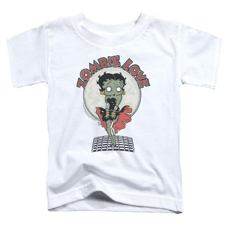 

Trevco Betty Boop-Breezy Zombie Love - Short Sleeve Toddler Tee - White- Small 2T