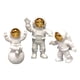 thumbnail image 1 of 3 figuras de astronauta en miniatura, personajes del espacio exterior hechos a mano para el hogar. oro, 1 of 9