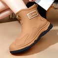 thumbnail image 5 of Crunowin Women's Ankle Rain Boots, All-Season Wear Non-Slip Everyday Short Low-Cut Outdoor Shoes Brown 10, 5 of 9