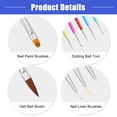 thumbnail image 6 of Vocoste 5 Pcs Double Ended Nail Art Brushes Include Nail Liner Brush Nail Dotting Pens Multicolor, 6 of 7