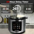 thumbnail image 7 of Bluebow 6.5 Quart Electric Pressure Cooker, 8-in-1 Multi Cooker Rice Cooker Slow Cooker Sauté Steamer, Stainless Steel, 7 of 7