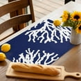 thumbnail image 2 of Placemats Set of 4, Navy Blue Coral Placemats Set of 4, Marine Life Ocean Tablemats Washable Placemat Table Decoration for Kitchen Table Dinner Party Home Decor Indoor Outdoor 13x19 Inch, 2 of 8