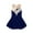 Navy Blue, variant on Kids Girls Figure Ice Skating Dress Gymnastics Leotard Costume 6-16