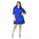 thumbnail image 5 of Vestido camisero con volantes Roman Fashion Azul rey Talla 38, 5 of 6