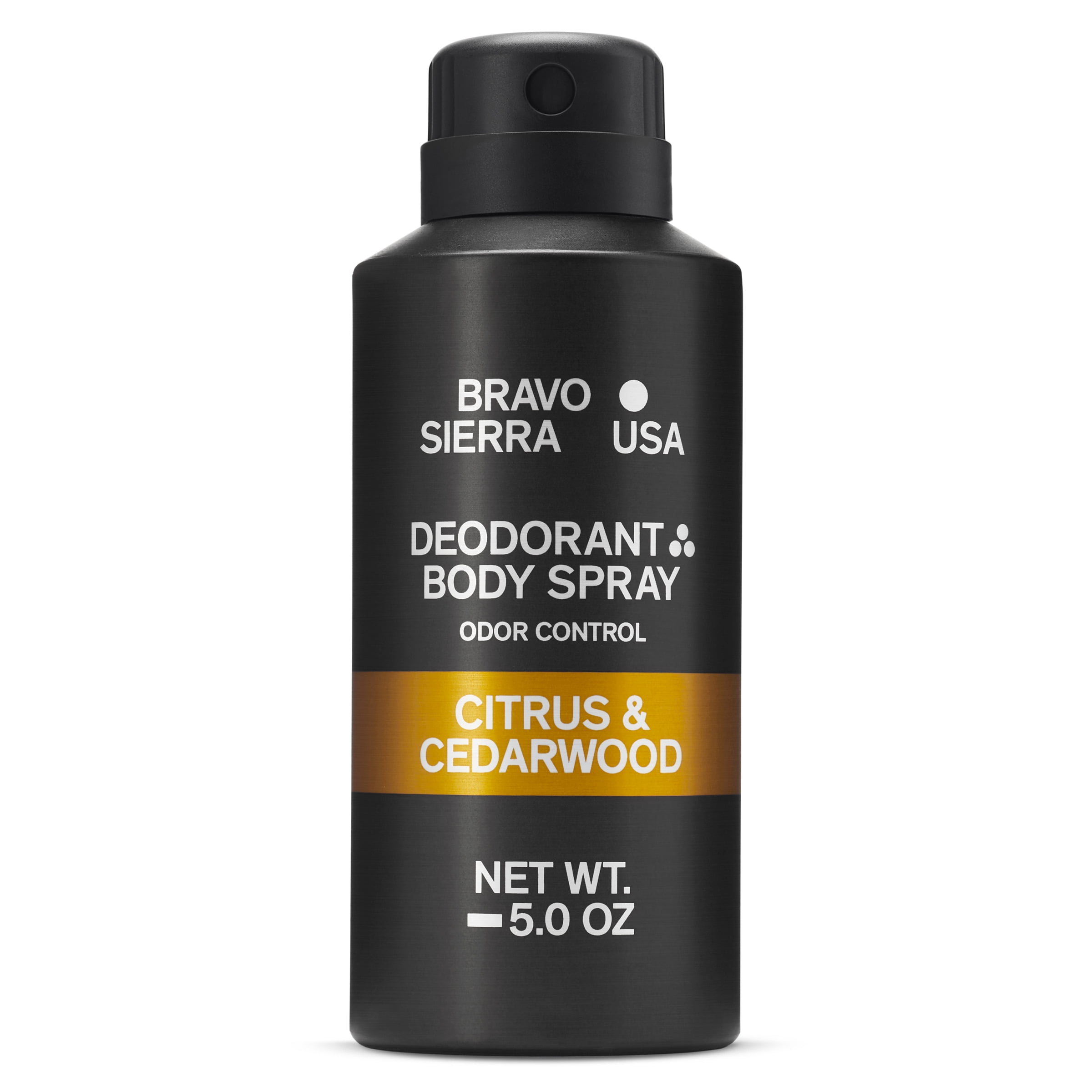 Bravo Sierra Deodorant Body Spray for Men, Citrus & Cedarwood, 5 oz