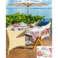 thumbnail image 5 of Fsddascl Red Truck Christmas Outdoor Tablecloth - 60x120 Inch Rectangle Dining Table Cover, Xmas Tree Botanical Wreath Retro Waterproof Outdoor Table Cloth with Umbrella Hole & Zipper for Patio, 5 of 7