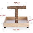 thumbnail image 2 of Soporte de mesa para pájaros, soporte portátil para tees, soporte de juego para loros, percha de gimnasio para loros pequeños y medianos, 1 pieza, marrón, 2 of 5