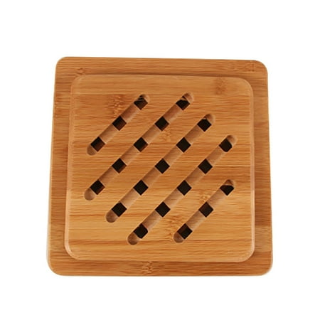 

GYMNASTIKA Coasters Wooden Square Round Hollow Coffee Tea Cup Coasters Heat Insulation Table Pad