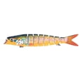 thumbnail image 2 of RICHMJ Multi Jointed Fishing Lures, 5.3in 8-Segment Lifelike Swimbait for Bass Trout Walleye, Slow Sinking Hard Lure with Treble Hooks, Realistic Topwater Freshwater Saltwater Fishing Bait (B), 2 of 8
