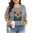 KDSJSXW Summer Outfits For Women Womens Plus Size Graphic Tees T Shirts