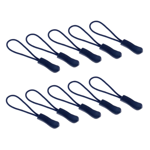 10 Uds de Cremallera Duraderos Lengüeta de Cremallera Etiquetas de Cremall Cordón Extensión de Cremallera Fijador de Cremall Azul oscuro BLESIY Cremallera extraíble