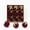 Brown-9PCS, variant on 2026 Christmas Indoor Home Decor Red Flocked Christmas Balls Ornaments 9Pcs Christmas Tree Decorations Balls With Gold Glitter Shatterproof Xmas Hanging Baubles For Holiday Wedding Party