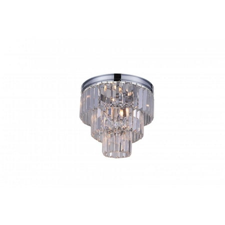 

8 Light Flush Mount with Chrome finish