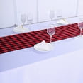 thumbnail image 4 of BalsaCircle 14" x 108" Gingham Checkered Table Runner Party Linens Black Red, 4 of 8
