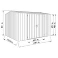thumbnail image 2 of Absco Premier 10' x 10' Metal Storage Shed - Woodland Gray, 2 of 12