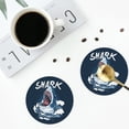 thumbnail image 5 of Balery 6 Pcs Sharkleather Coasters Set, Drink Table Cup Coasters For Living Room Kitchen Coffee Decor, 5 of 9