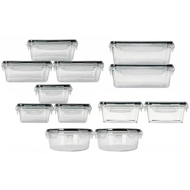 12pcs Recipientes Contenedores Plástico BLOSOOM Diferentes Medidas Transparente