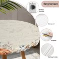 thumbnail image 3 of Thanksgiving Fall Round Tablecloth for 45-54 Inch Tables,Fitted Table Cover with Elastic Edge,Farmhouse Orange Blue Pumpkin Leaf Waterproof Outdoor Table Cloth Protector for Patio Garden Dinner, 3 of 9