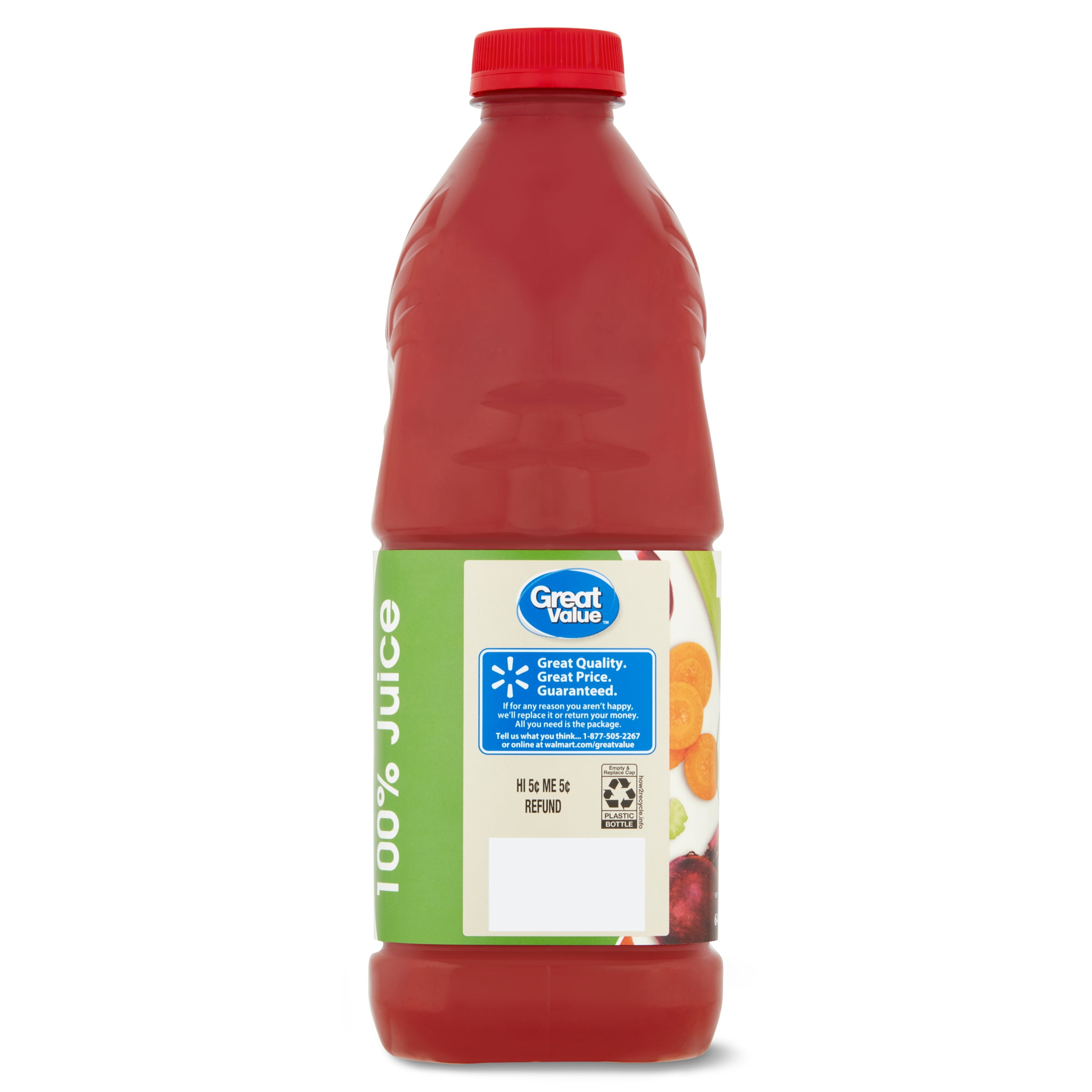 Great Value 100% Vegetable Juice, 64 fl oz