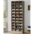 thumbnail image 3 of 10-Tier Freestanding Shoe Rack Storage Cabinet, Gray, Holds up to 30-Pairs of Shoes, 3 of 10