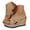 Brown, variant on Womens Platform Sandals Cross Strap Wedge Slip on Shoes Esparilles Bohemian Summer Beach Heels