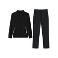 thumbnail image 4 of FOCUSNORM Men’s 2 Piece Tracksuit Set Long Sleeve Zip Up Waffle Jacket + Pants Set Loungewear Sweatsuit, 4 of 9