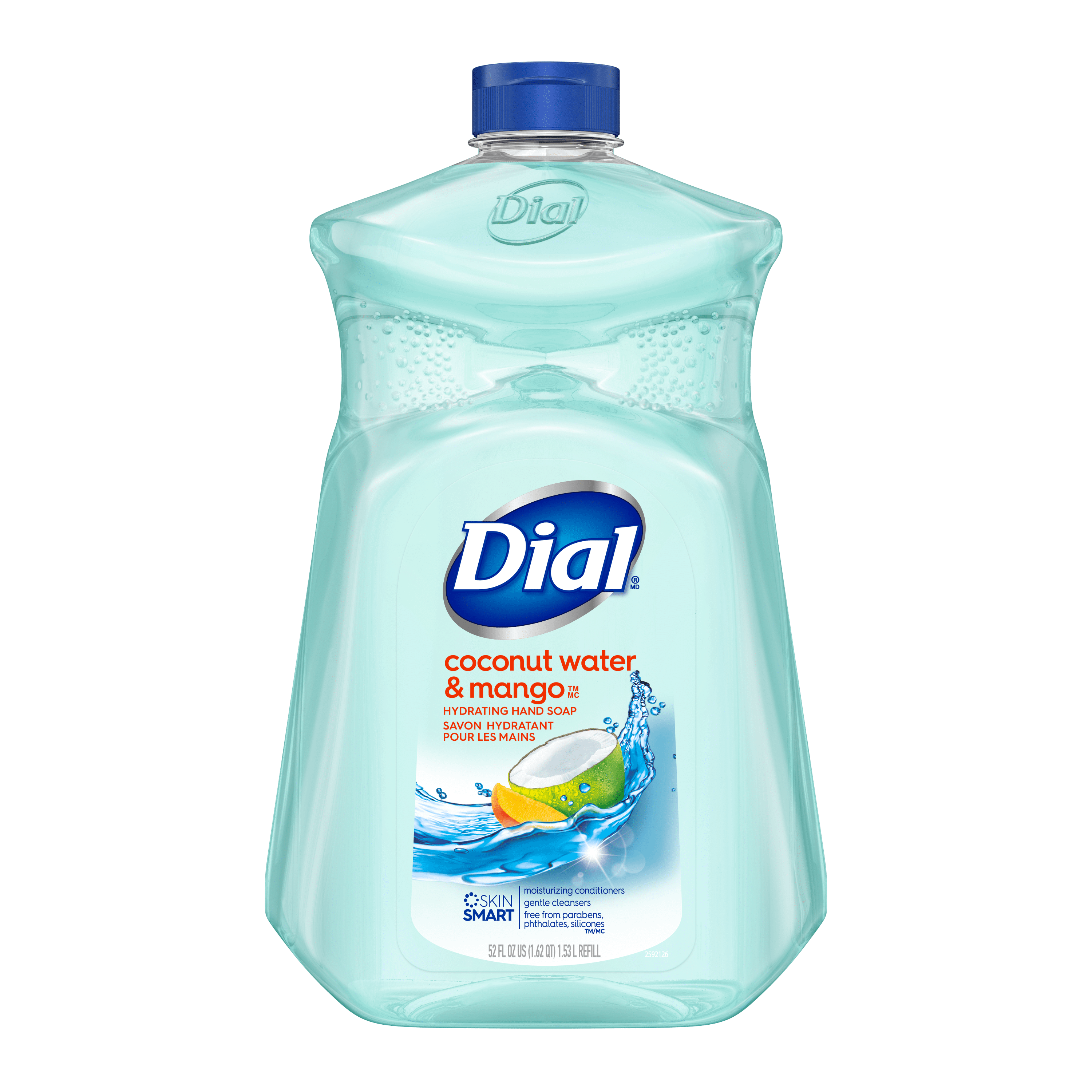 Dial Liquid Hand Soap Refill, Coconut Water & Mango, 52 Ounce Walmart