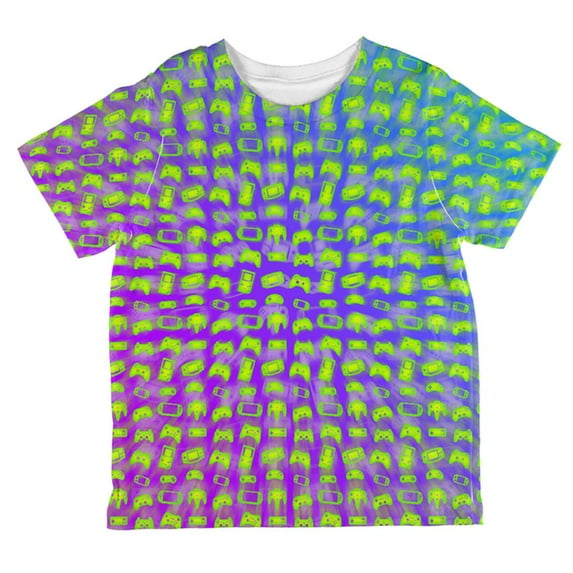 Choose your Weapon Wisely Pattern Video Games All Over Toddler T Shirt Multi 6T