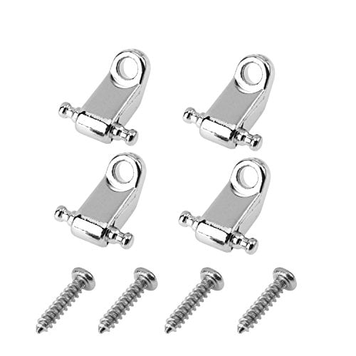 Timiy Pack of 4 Bass Roller String Tree Guides Retainer with Mounting Screw Silver 