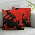 thumbnail image 2 of Shangniulu Motorcycle Pattern Cushion Case Pack of 2 Red Black Extreme Sport Pillow Cover for Room Decor Motocross Boys Birthday Gifts Decorative Square Pillow Case for Home Bed Sofa Couch, 2 of 6