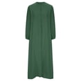 thumbnail image 3 of Mefallenssiah Robe d'Été Décontractée en Coton et Lin à Manches Courtes et Col Rond pour Femmes, 3 of 5