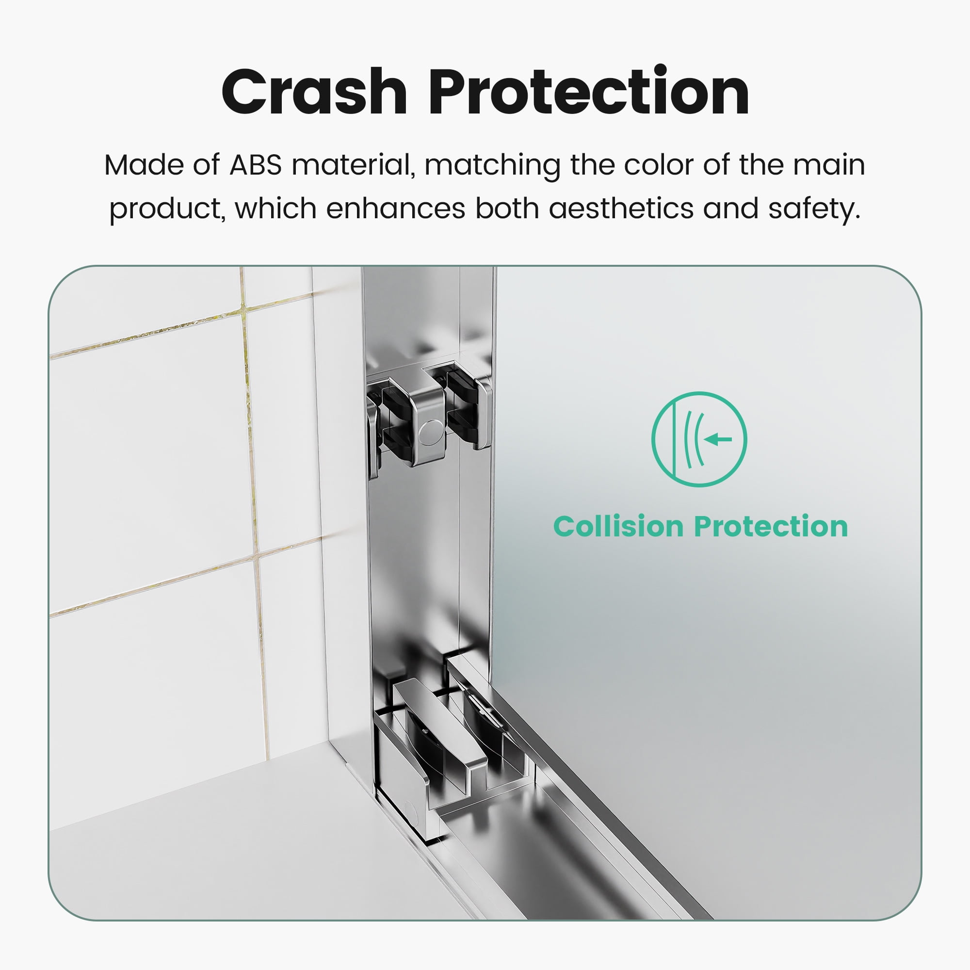 Leumius 56"-60"W*72" H Semi-Frameless Double Sliding Shower Door, Bypass Shower Door, 1/4" (6mm) Thick SGCC Tempered Glass Door, Chrome
