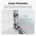 thumbnail image 4 of 44"-48"W*72" H Semi-Frameless Double Sliding Shower Door, Bypass Shower Door, 1/4" (6mm) Thick SGCC Tempered Glass Door, Chrome, 4 of 5