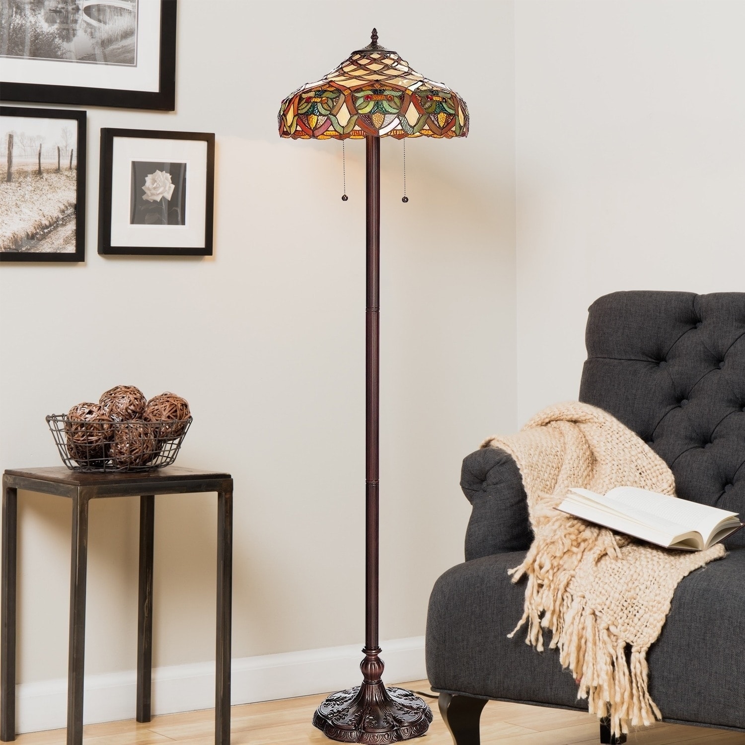 Warehouse of Tiffany Arielle Blue Floor Lamp