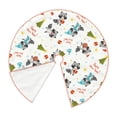 thumbnail image 3 of Salouo happy new year Raccoon Christmas Tree Skirt 48" Farmhouse Christmas Decorations Snowman Xmas Tree Skirt Tree Mat for Holiday Party Decor, 3 of 8