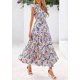 thumbnail image 4 of Vestido midi PRETTYGARDEN para mujer, verano 2025, floral, morado y rosa, 4 of 9