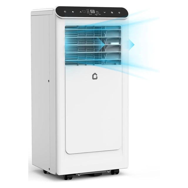 8,000 BTU Portable Air Conditioner Up to 350 Sq.Ft, 3-In-1 Small AC Unit with Cool/Fan/Dehumidifier, Small Air Conditioner with Wheels/Remote Control/Window Kit
