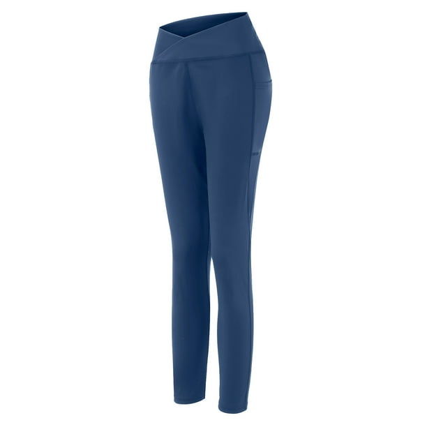 nsendm Unisex Pants Adult Straight Leg Yoga Pants for Women Petite Length  Leggings Pocket Sports Pants Yoga plus Size Dress Yoga Pants for(Blue, XL)