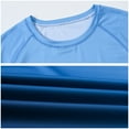 thumbnail image 4 of Satankud Mens Swim Shirts UPF 50+ Sun Protection Quick Dry SPF Rash Guard Outdoor Beach Fishing T Shirt Gradient Blue S, 4 of 6