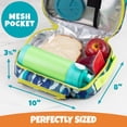 thumbnail image 4 of Bentology Insulated Lunch Box w Snack Pocket & Water Bottle Holder-Boys or Kids Blue Camo School Lunchbox Tote Keeps Food Hotter or Colder Longer- Reusable Bag Fits Most Bento Boxes, Ice Packs, 4 of 5