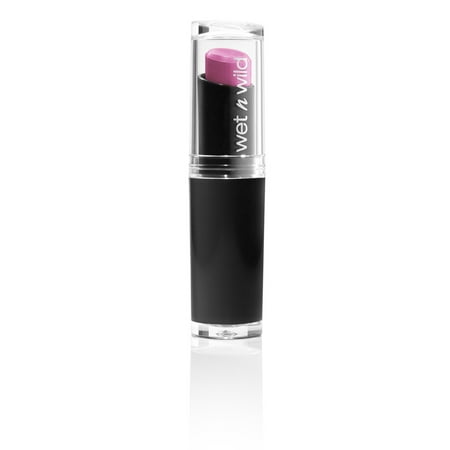 Mega Last Lip Color 967 Dollhouse Pink, This 4-hour, long wearing lip color leaves a semi-matte, creme finish in one stroke By wet n