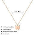 thumbnail image 2 of TINGN Initial Butterfly Necklace for Women Dainty Butterfly Pendant Choker Necklace Jewelry Gifts for Women, 2 of 4