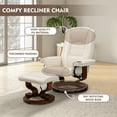 thumbnail image 6 of AVAWING 8 Point Vibration Massage Recliner Chair, 360° Swivel Chair with Ottoman, Indoor, Beige, 6 of 8